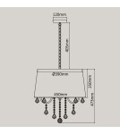 Glamour pendant lamps - Light Prestige Mona pendant lamp 5xE14 black LP-5005/5P black - product 4