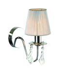 Wall lamps with lampshade - Light Prestige Mona silver wall lamp 1xE14 white, silver LP-5005/1W silver - product 1