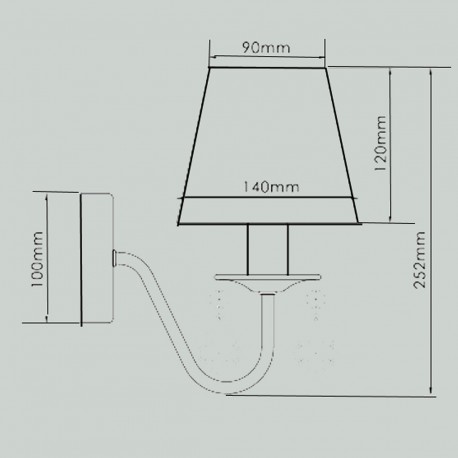 Light Prestige Mona kinkiet srebrny 1xE14 biały, srebrny LP-5005/1W srebrna