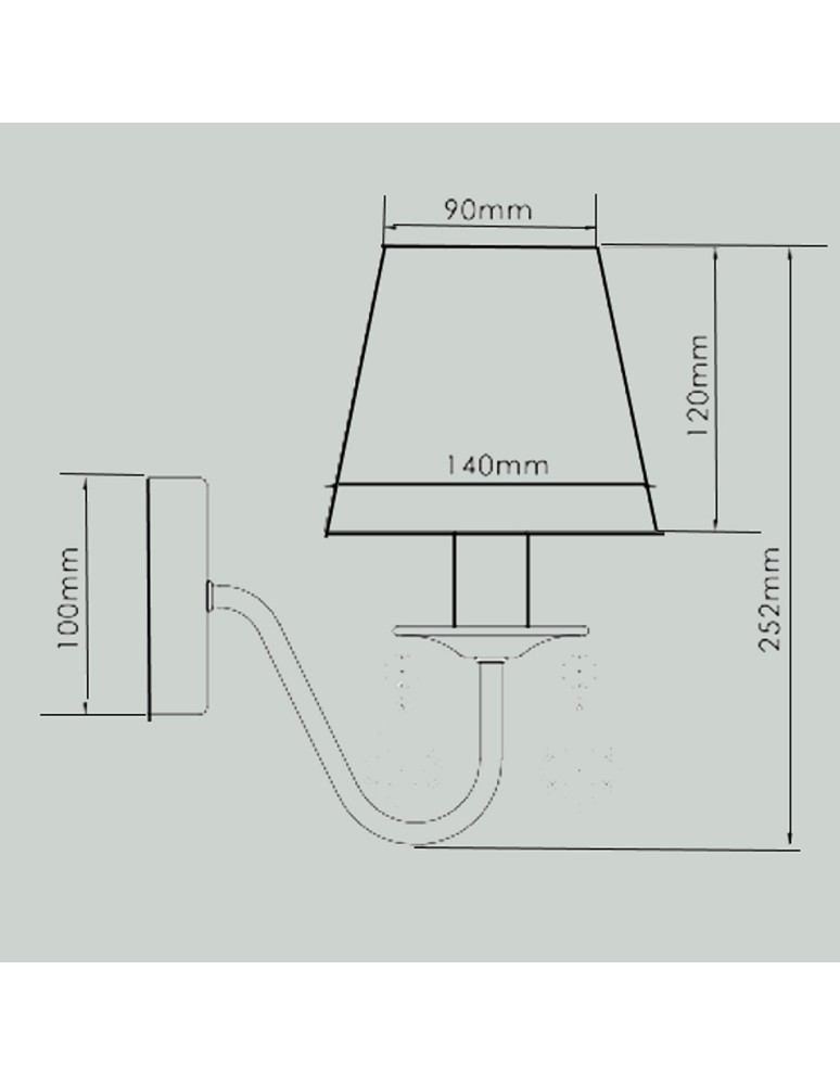 Wall lamps with lampshade - Light Prestige Mona silver wall lamp 1xE14 white, silver LP-5005/1W silver - product kolory-swiatla.pl 2