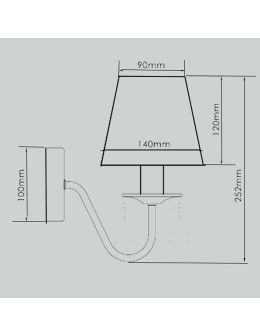 Light Prestige Mona kinkiet srebrny 1xE14 biały, srebrny LP-5005/1W srebrna - produkt 2