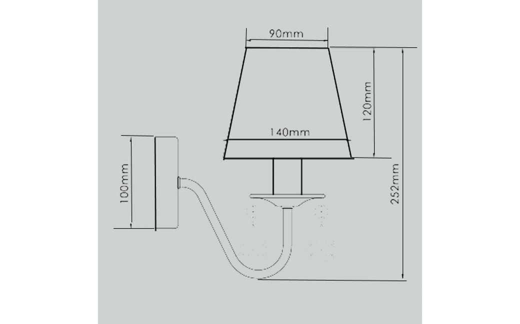 Light Prestige Mona kinkiet srebrny 1xE14 biały, srebrny LP-5005/1W srebrna