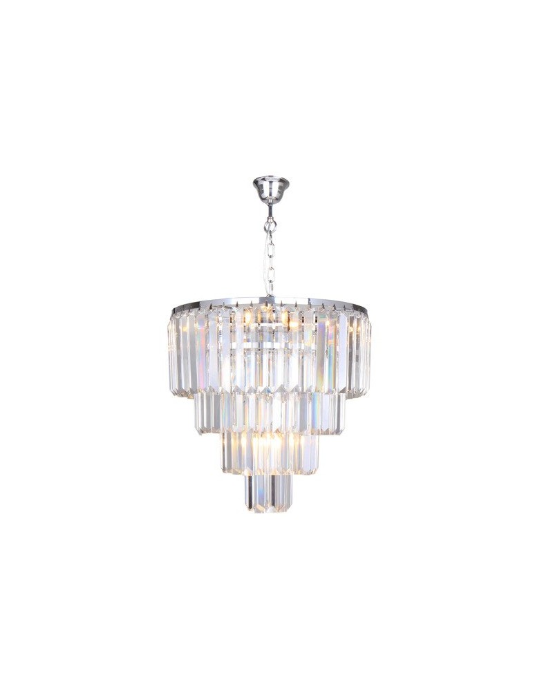 Glamour chandeliers - Zuma Line AMEDEO 5xE14 Chrome 17106/4+1-CHR Pendant. - product kolory-swiatla.pl 1