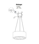 LED pendant lamps - Light Prestige Malaga pendant grey LED grey LP-622/1P GREY - product 5