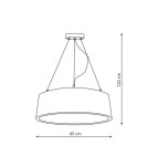 LED pendant lamps - Light Prestige Malaga pendant white LED white LP-622/1P WH - product 3