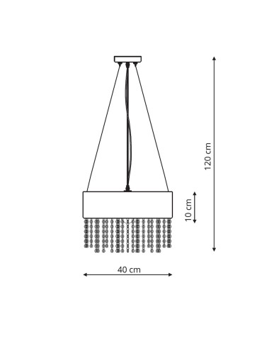 Light Prestige Madryt wisząca biała E27 biały LP-81458/1P WH - produkt 2