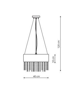 Light Prestige Madryt wisząca biała E27 biały LP-81458/1P WH - produkt 2
