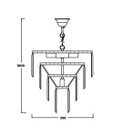 Glamour chandeliers - Zuma Line AMEDEO 5xE14 Chrome 17106/4+1-CHR Pendant. - product 2