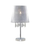 Table lamps with lampshade - Light Prestige Mona small silver E27 desk lamp LP-5005/1TS silver - product 1