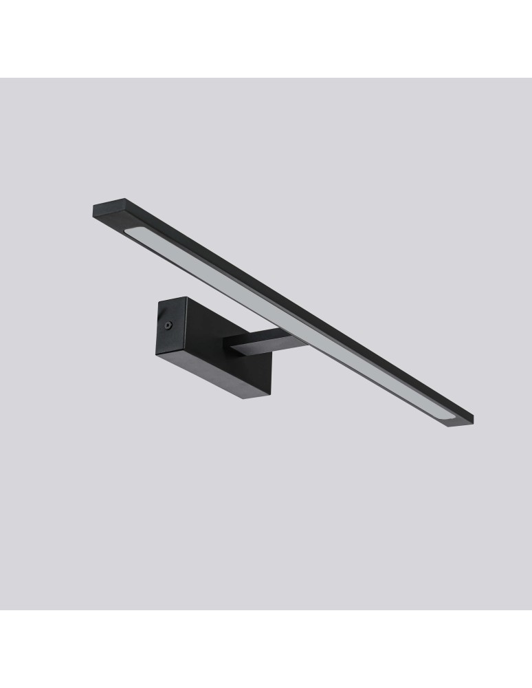 Bathroom wall lamps - Light Prestige Isla large black wall lamp with IP44 4000K LED black GS-LWB-20W BK - product kolory-swiatla.pl 3