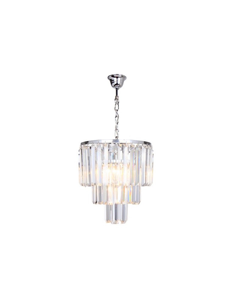 Glamour chandeliers - Zuma Line AMEDEO 4xE14 Chrome 17106/3+1-CHR Pendant. - product kolory-swiatla.pl 1