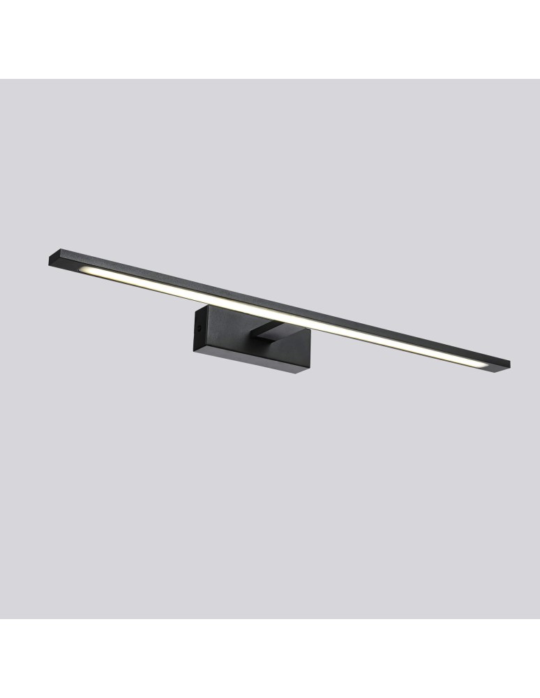 Bathroom wall lamps - Light Prestige Isla large black wall lamp with IP44 4000K LED black GS-LWB-20W BK - product kolory-swiatla.pl 5