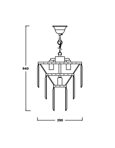 Zuma Line AMEDEO 4xE14 Chrome 17106/3+1-CHR Pendant. - product 2