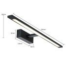 Bathroom wall lamps - Light Prestige Wall lamp Isla large 1xLED black IP44 GS-LWB-20W BK CCT - product 9
