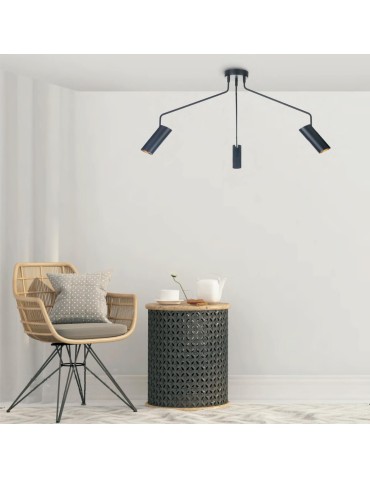 Light Prestige Futuro 3 wisząca czarna GU10 czarny LP-17001/3C BK - produkt 2