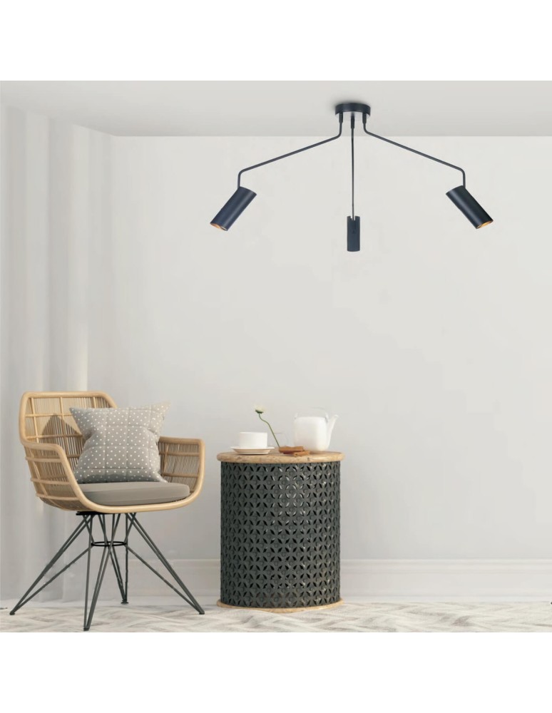 Pendant lamps - Light Prestige Futuro 3 pendant black GU10 black LP-17001/3C BK - product kolory-swiatla.pl 2