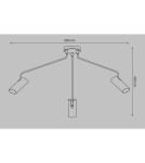 Pendant lamps - Light Prestige Futuro 3 pendant black GU10 black LP-17001/3C BK - product 3
