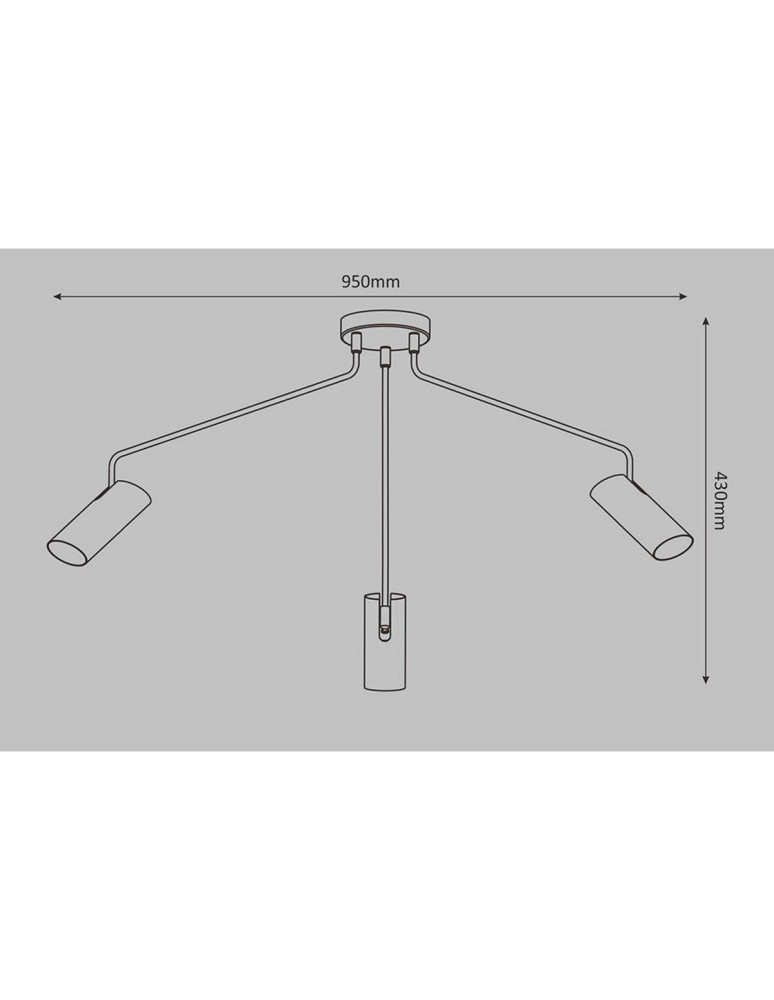 Pendant lamps - Light Prestige Futuro 3 pendant black GU10 black LP-17001/3C BK - product kolory-swiatla.pl 3