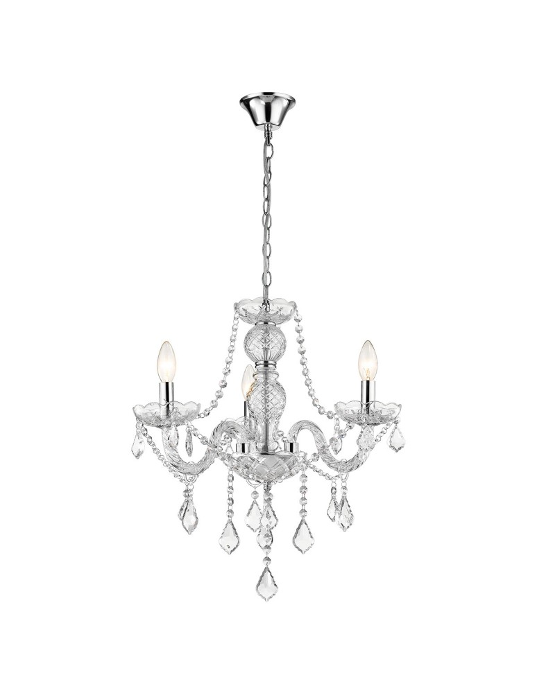 Glamour chandeliers - Light Prestige Cristallo 3 pendant E14 transparent LP-2940/3P - product kolory-swiatla.pl 2