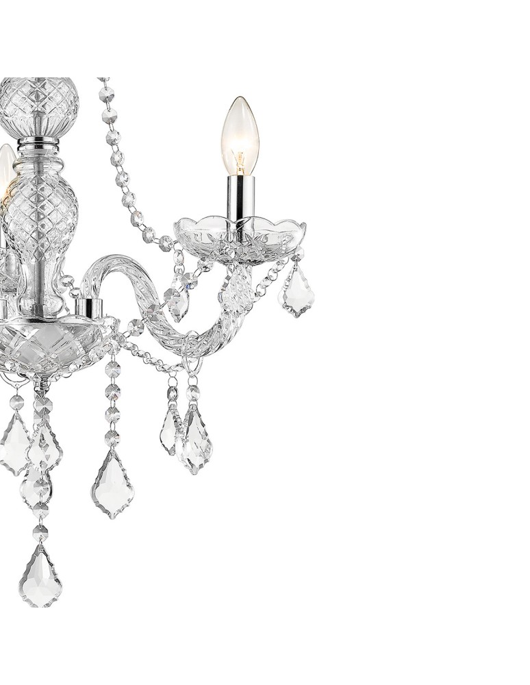Glamour chandeliers - Light Prestige Cristallo 3 pendant E14 transparent LP-2940/3P - product kolory-swiatla.pl 3