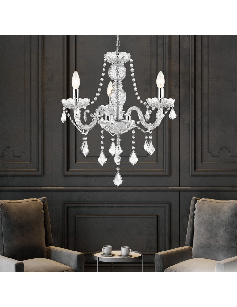 Glamour chandeliers - Light Prestige Cristallo 3 pendant E14 transparent LP-2940/3P - product kolory-swiatla.pl 4