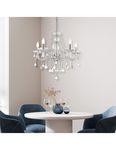 Light Prestige Cristallo 5 wisząca E14 transparentny LP-2940/5P - produkt 2