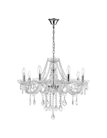 Light Prestige Cristallo 8 pendant E14 transparent LP-2940/8P