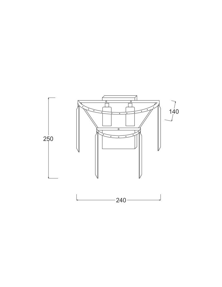 Glamour wall lamps - Zuma Line AMEDEO 2xE14 Chrome 17106/2W-CHR Wall lamp. - product kolory-swiatla.pl 2