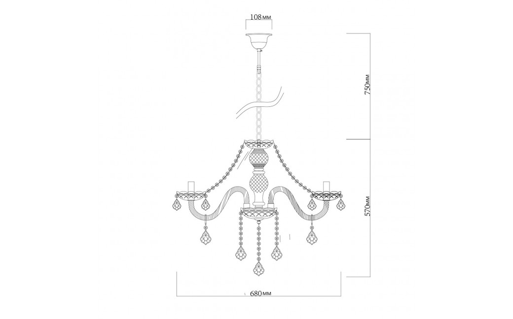 Light Prestige Cristallo 8 wisząca E14 transparentny LP-2940/8P