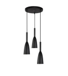 Pendant lamps - Light Prestige Solin 3 pendant black E27 black LP-181/3P BK - product 1