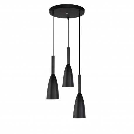 Light Prestige Solin 3 wisząca czarna E27 czarny LP-181/3P BK