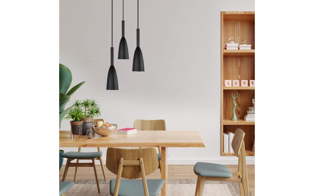 Light Prestige Solin 3 wisząca czarna E27 czarny LP-181/3P BK