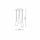 Light Prestige Solin 3 wisząca czarna E27 czarny LP-181/3P BK
