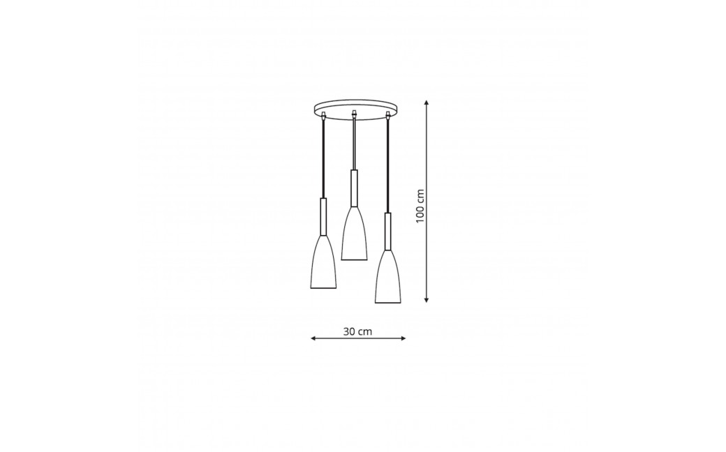 Light Prestige Solin 3 wisząca czarna E27 czarny LP-181/3P BK