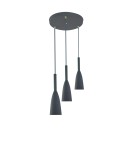 Pendant lamps - Light Prestige Solin 3 pendant grey E27 grey LP-181/3P GR - product 1