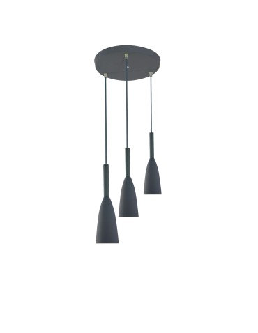 Light Prestige Solin 3 pendant grey E27 grey LP-181/3P GR