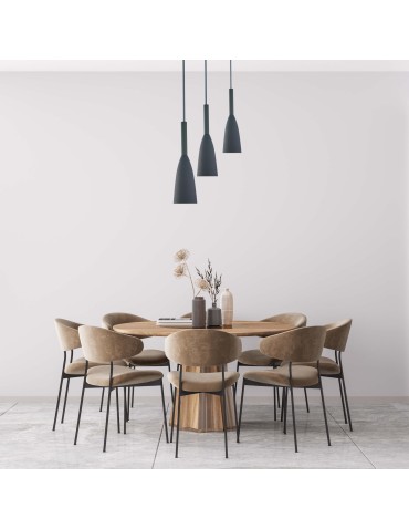 Light Prestige Solin 3 wisząca szara E27 szary LP-181/3P GR - produkt 2