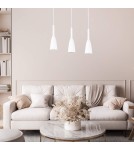Pendant lamps on a strip - Light Prestige Solin 3 pendant line white E27 white LP-181/3L WH - product 2