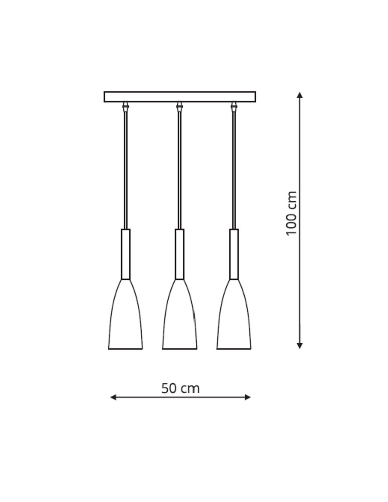 Pendant lamps on a strip - Light Prestige Solin 3 pendant line white E27 white LP-181/3L WH - product kolory-swiatla.pl 3
