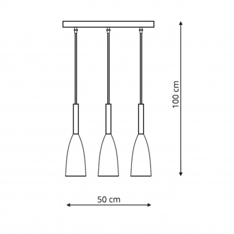 Light Prestige Solin 3 wiszaca linia biala E27 biały LP-181/3L WH