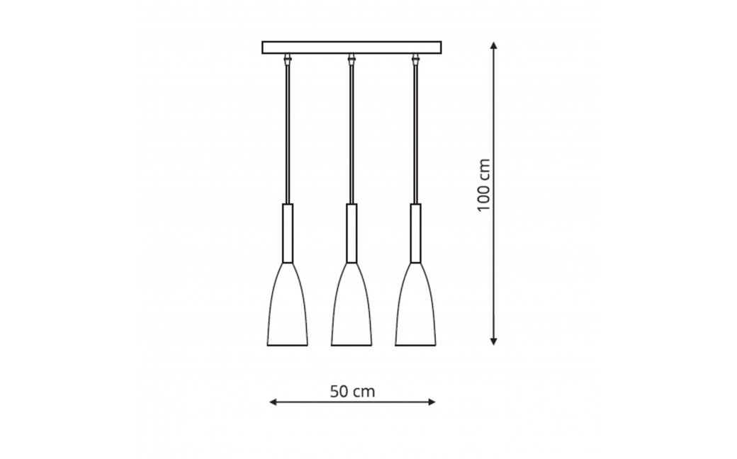 Light Prestige Solin 3 wiszaca linia biala E27 biały LP-181/3L WH