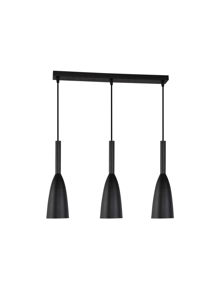 Pendant lamps on a strip - Light Prestige Solin 3 pendant line black E27 black LP-181/3L BK - product kolory-swiatla.pl 1
