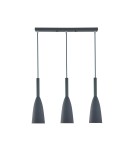 Pendant lamps on a strip - Light Prestige Solin 3 pendant line grey E27 grey LP-181/3L GR - product 1