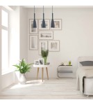 Pendant lamps on a strip - Light Prestige Solin 3 pendant line grey E27 grey LP-181/3L GR - product 2