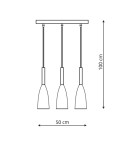 Pendant lamps on a strip - Light Prestige Solin 3 pendant line grey E27 grey LP-181/3L GR - product 4