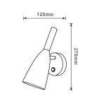 Light Prestige Solin kinkiet czarny E14 czarny LP-181/1W BK