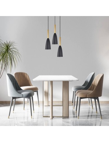 Light Prestige Solin 3 wisząca talerz czarno/złota E27 czarny/złoty LP-181/3P BK/GD - produkt 2