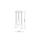 Pendant lamps - Light Prestige Solin 3 pendant plate black/gold E27 black/gold LP-181/3P BK/GD - product 3