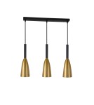 Pendant lamps on a strip - Light Prestige Solin 3 pendant line gold E27 gold/black LP-181/3L GD - product 1