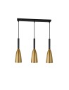 Light Prestige Solin 3 pendant line gold E27 gold/black LP-181/3L GD